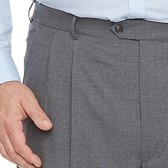 Stafford Super Wool Blend Mens Big and Tall Stretch Fabric Classic Fit Pleated Front Suit Pant