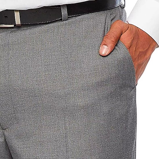 J. Ferrar Ultra Comfort Mens Big and Tall Stretch Fabric Regular Fit Flat Front Suit Pant