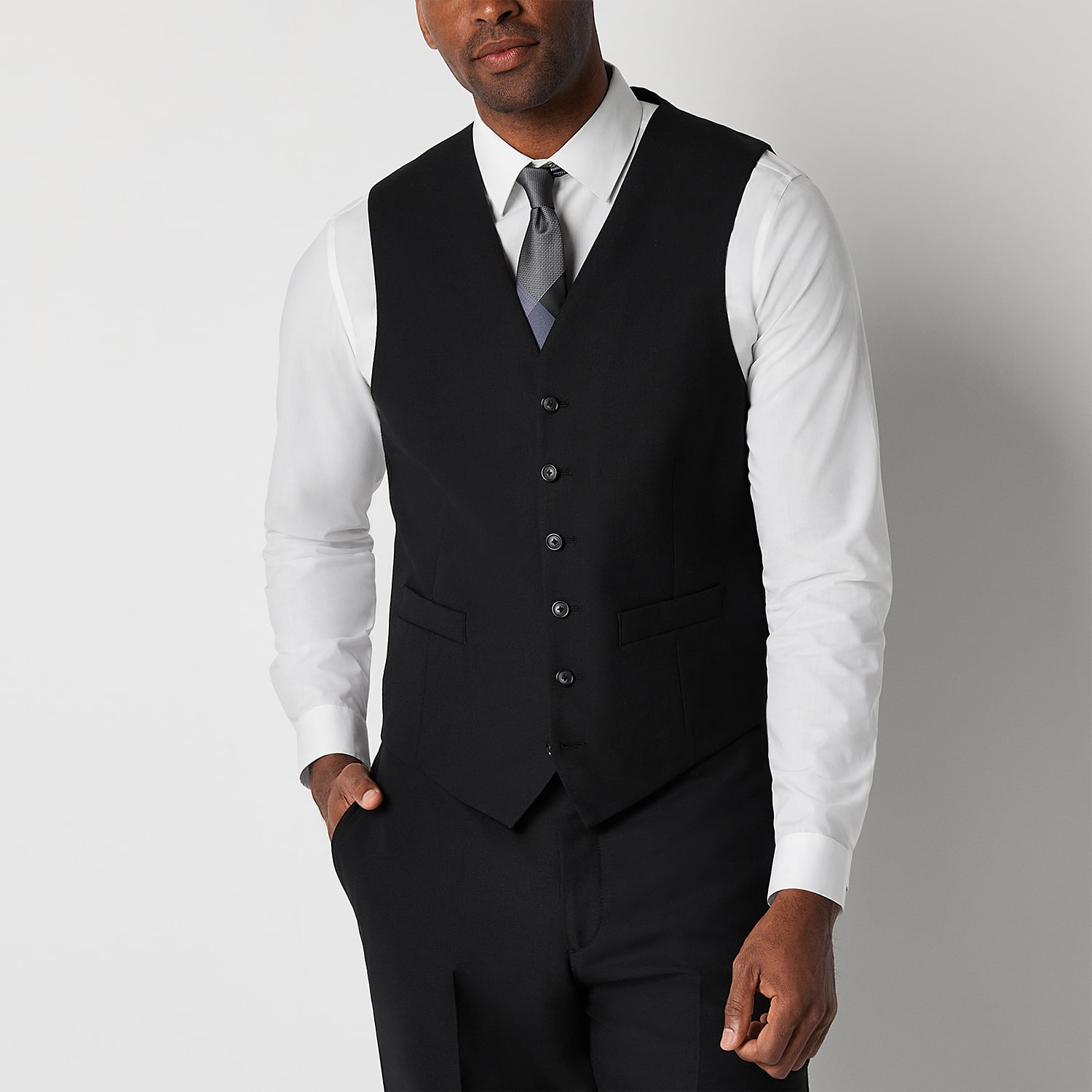 Stafford Signature Smart Wool Mens STRETCH FABRIC Classic Fit Big and Tall Suit Vest