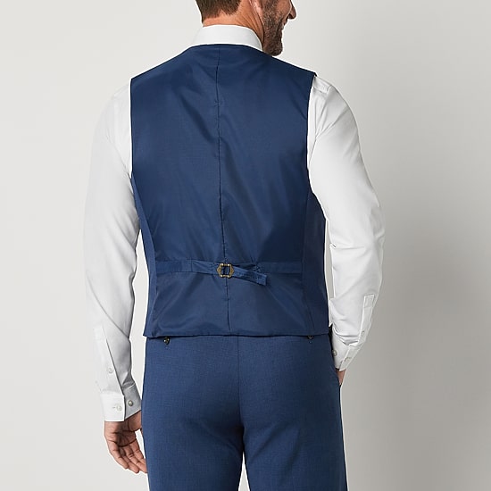 Stafford Coolmax All Season Ecomade Birdseye Signature Mens Big and Tall Stretch Fabric Classic Fit Suit Vest