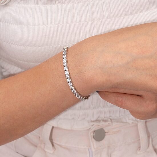 DiamonArt® 11.34 CT. T.W. Cubic Zirconia Sterling Silver Bracelet