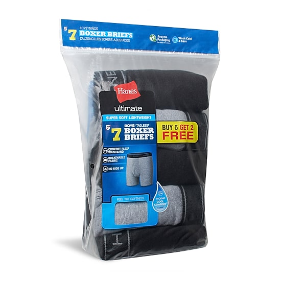 Hanes Little & Big Boys 5+2 Bonus Pack Boxer Briefs