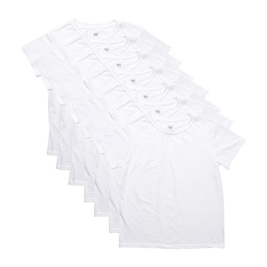 Hanes Big Boys 5 + 2 Crew Neck Short Sleeve T-Shirt Bonus Pack