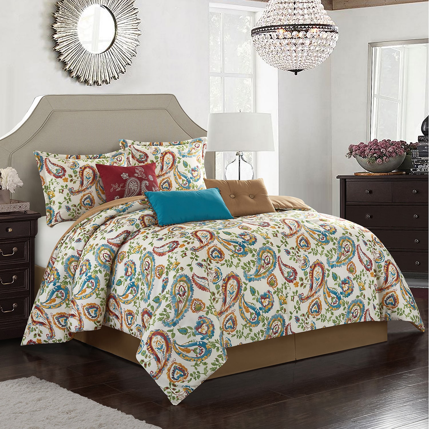 Stratford Park Bethany 7-pc. Paisley Midweight Comforter Set
