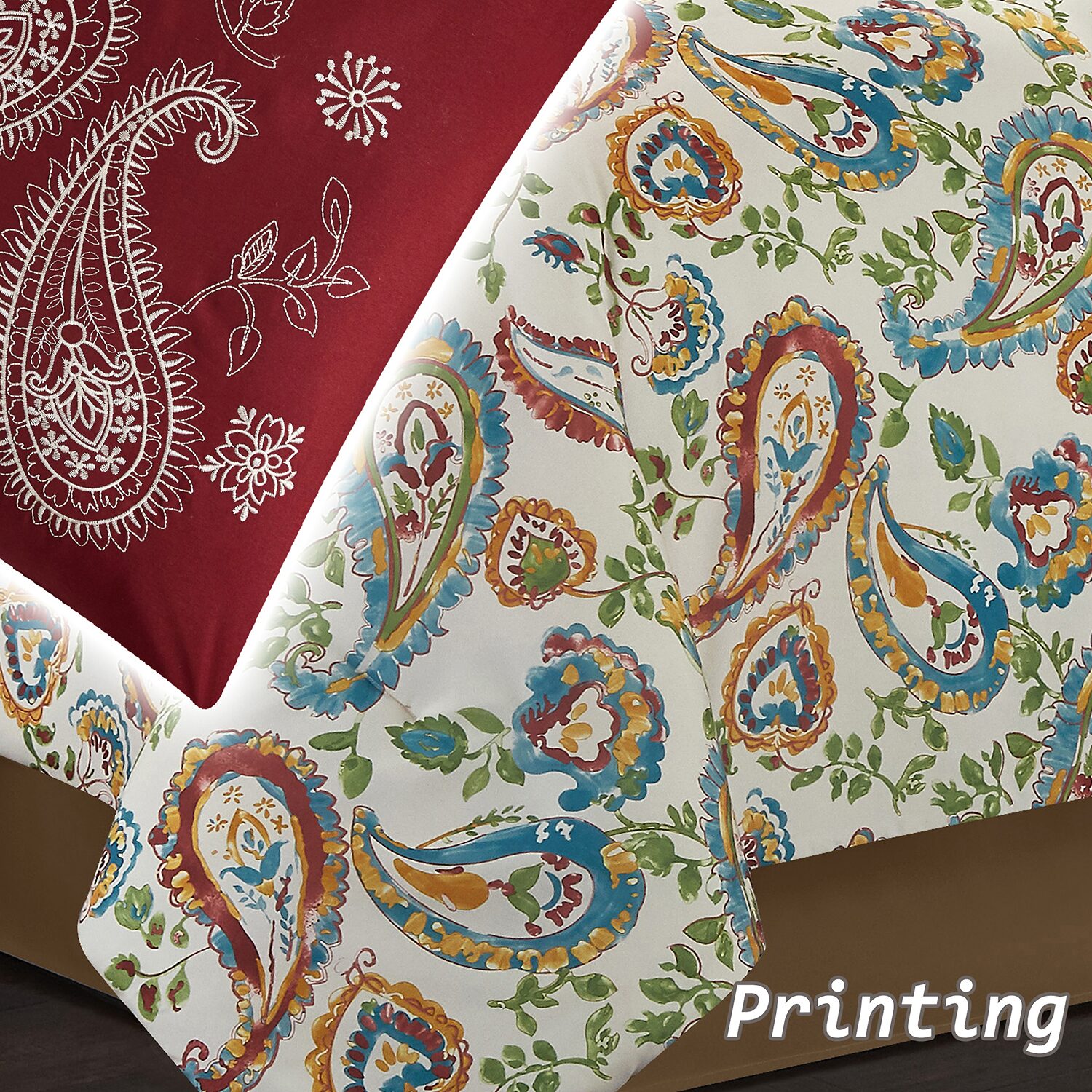 Stratford Park Bethany 7-pc. Paisley Midweight Comforter Set