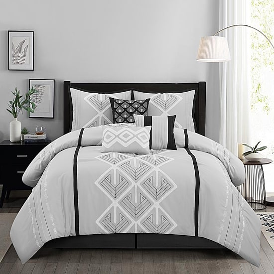 Stratford Park Briana 7-pc. Geometric Midweight Comforter Set