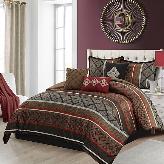 Stratford Park Amina 7-pc. Geometric Midweight Comforter Set