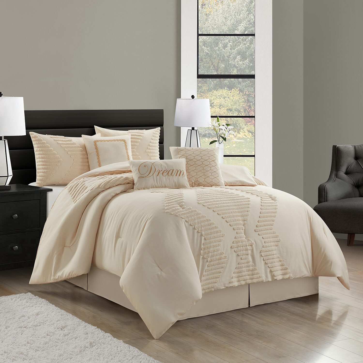 Stratford Park Eloise 7-pc. Geometric Midweight Comforter Set