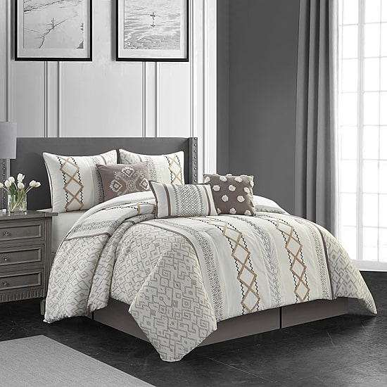 Stratford Park Quinn 15-pc. Geometric Midweight Comforter Set