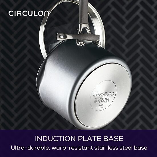 Circulon A1 Series with ScratchDefense 3-qt. Covered Straining Saucepan