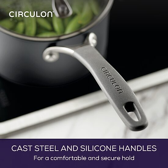 Circulon A1 Series with ScratchDefense 2-qt. Nonstick Straining Sauce Pan with Lid