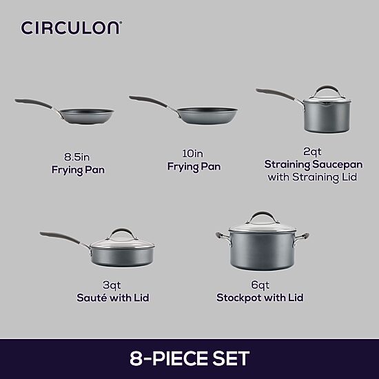 Circulon A1 Series with ScratchDefense 8-pc. Non-Stick Cookware Set