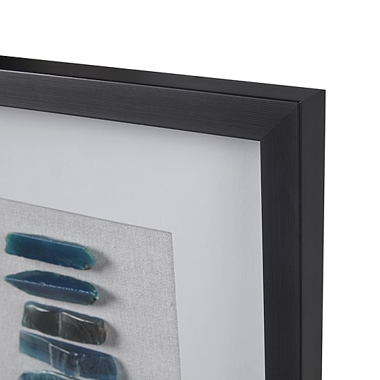 INK+IVY Cerulean Stones Agate Framed Shadow Box Art