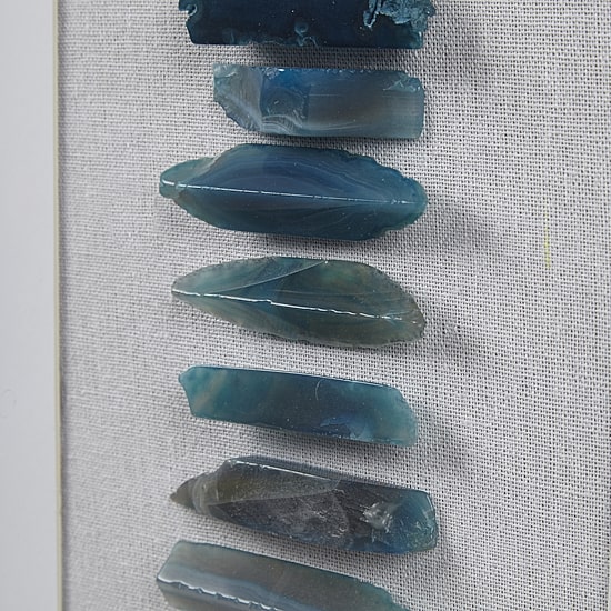 INK+IVY Cerulean Stones Agate Framed Shadow Box Art