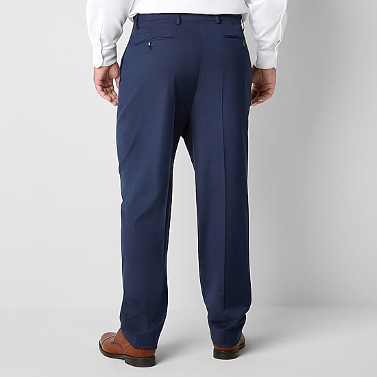 Shaquille O'Neal XLG™ Mens Big and Tall Stretch Fabric Regular Fit Flat Front Suit Pant