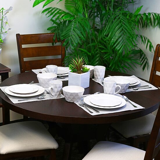 Elama Retro Chic 16-pc. Glazed Dinnerware Set