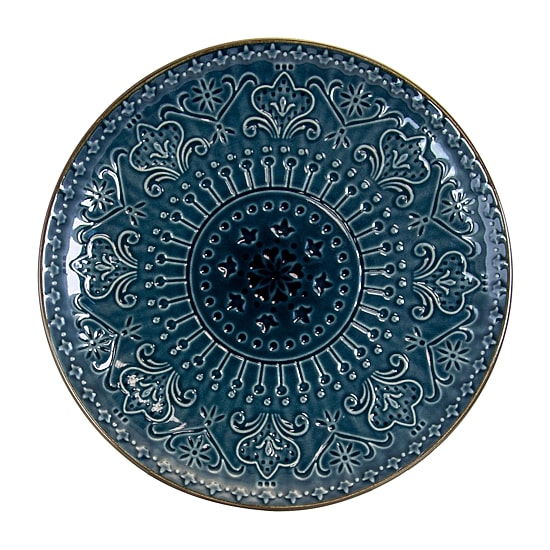 Elama Deep Sea Mozaic 16-pc. Stoneware Dinnerware Set