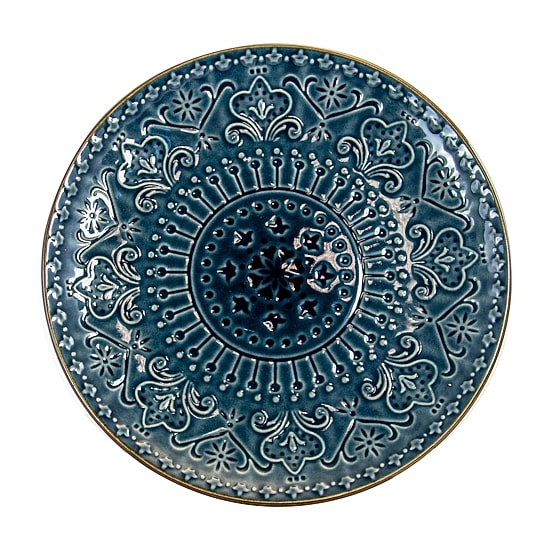 Elama Deep Sea Mozaic 16-pc. Stoneware Dinnerware Set
