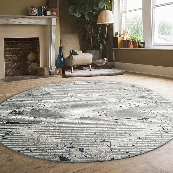 Radici Davide Geometric 5'X5' Indoor Round Area Rug
