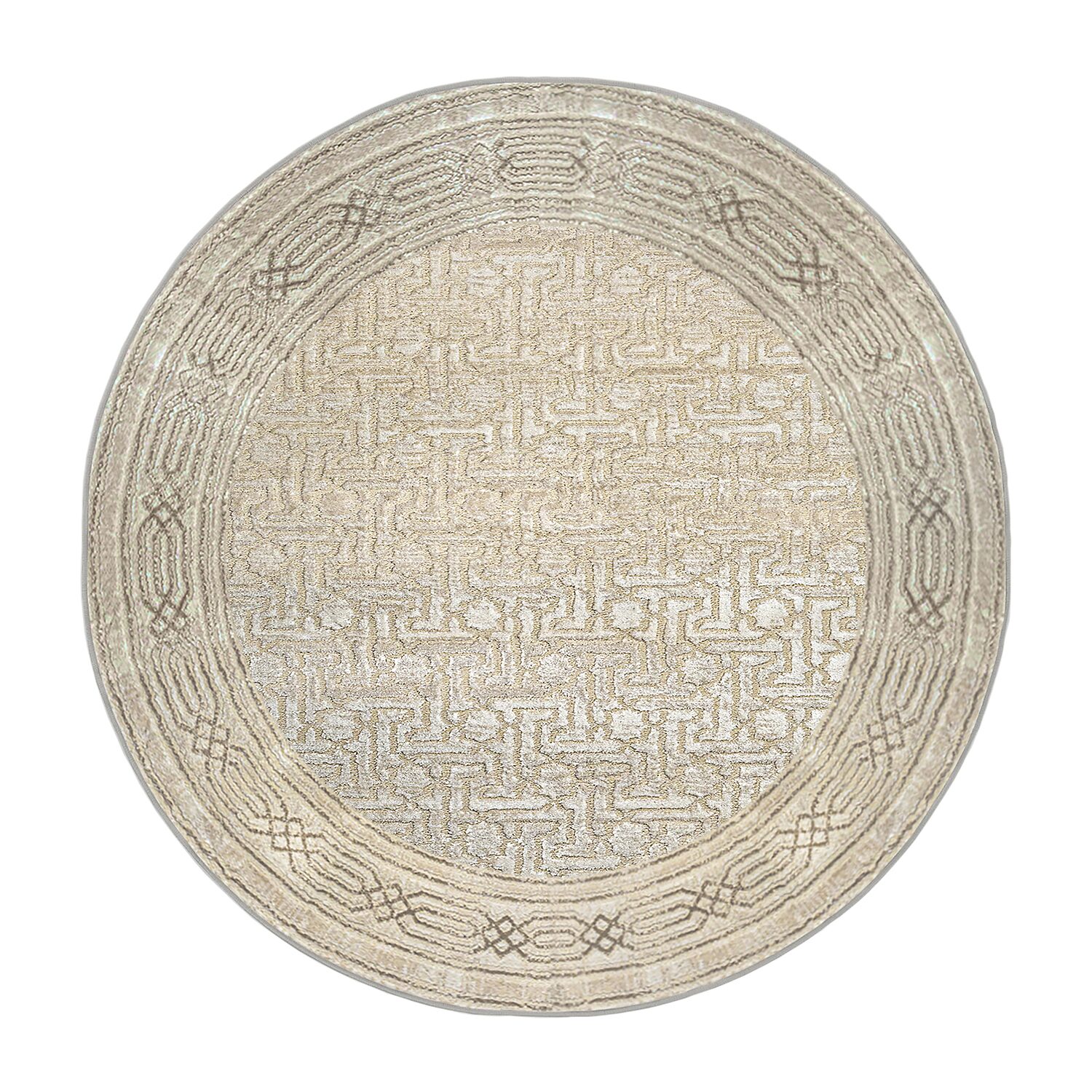 Radici Davide Bordered Indoor Round Area Rug