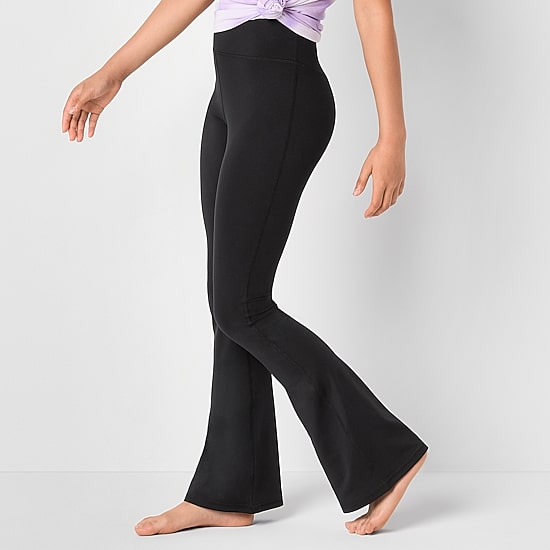 Xersion Must Have Little & Big Kid Girls Quick Dry High Rise Knit 26 1/2" Active Flare Full Length Leggings