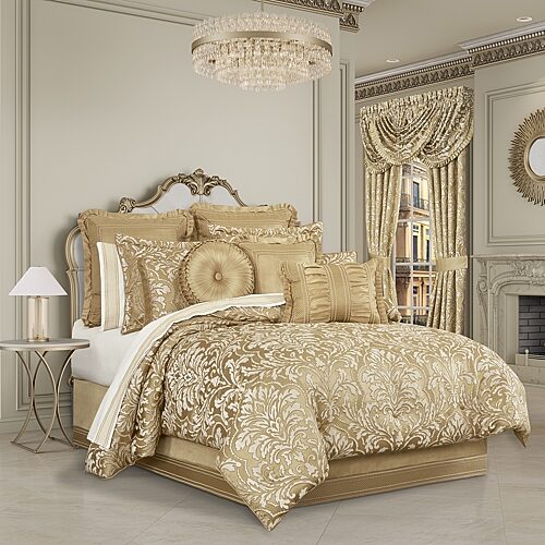 Queen Street Augustina 4-pc. Midweight Embellished Comforter Set, One Size, Yellow