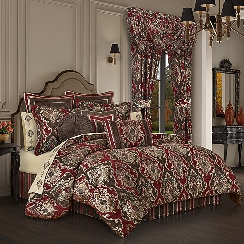 Queen Street Chandler 4-pc. Midweight Embellished Comforter Set, One Size, Brown
