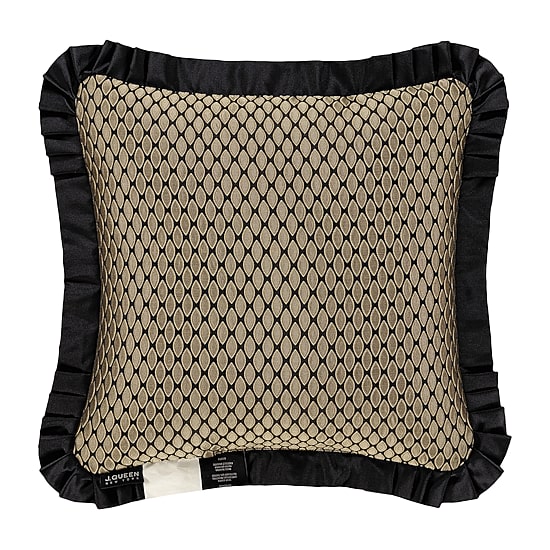 Queen Street Blythe Black & Gold Square Throw Pillow