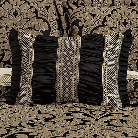 Queen Street Branson Black & Gold Rectangular Throw Pillow