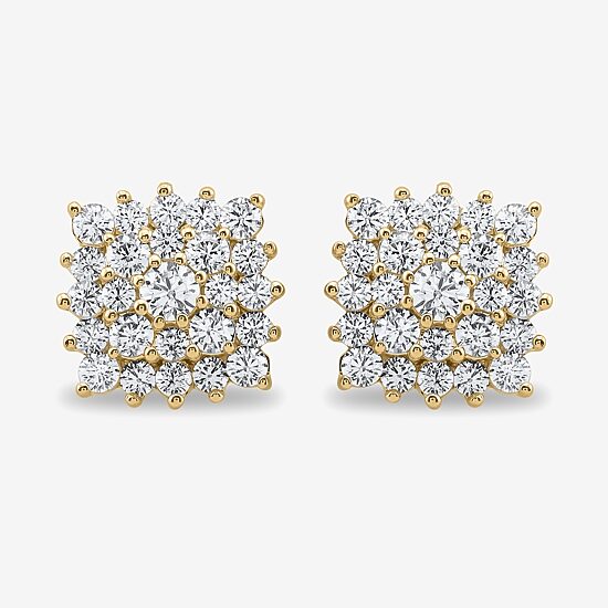 3/4 CT. T.W. Lab Grown White Diamond 10K Gold 9.3mm Stud Earrings