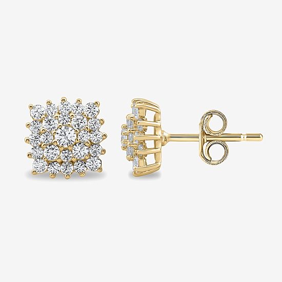 3/4 CT. T.W. Lab Grown White Diamond 10K Gold 9.3mm Stud Earrings