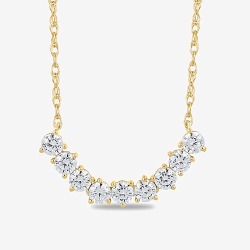 Womens 1 CT. T.W. Lab Grown White Diamond 10K Gold 17 Inch Pendant Necklace, One Size