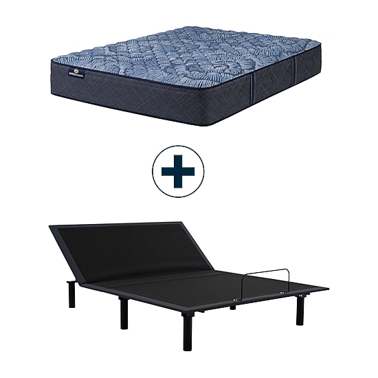 Serta Perfect Sleeper Cobalt Calm 12" Extra Firm Tight Top - Mattress + Adjustable Base