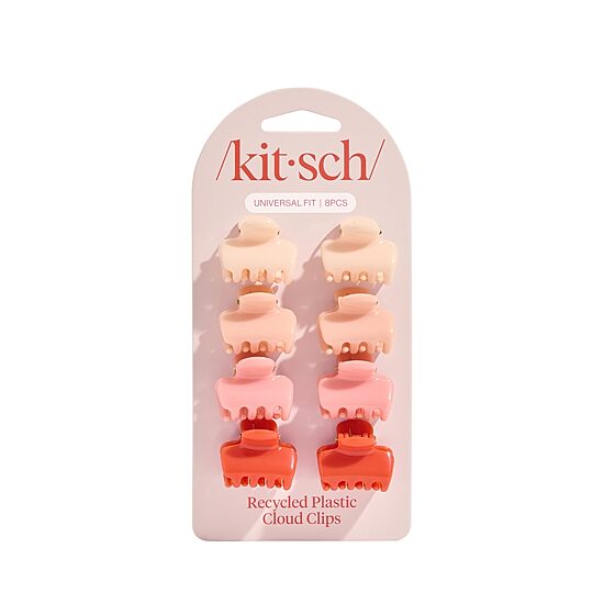 Kitsch 8-pc. Recycled Plastic Mini Cloud Clips- Assorted Cherry Value Set