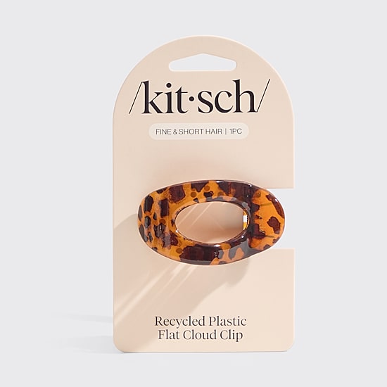 Kitsch Recycled Plastic Small Flat Cloud Clip- Tort