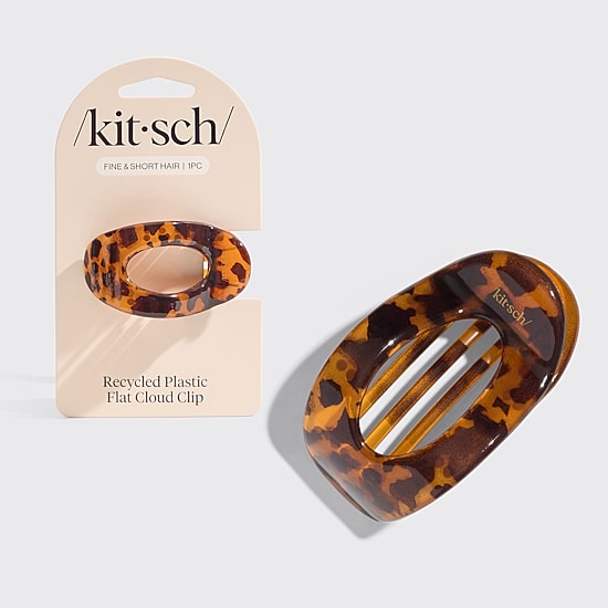 Kitsch Recycled Plastic Small Flat Cloud Clip- Tort
