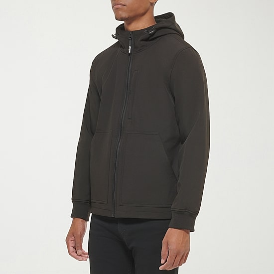 Levi's® Mens Hooded Water Resistant Midweight Softshell Jacket