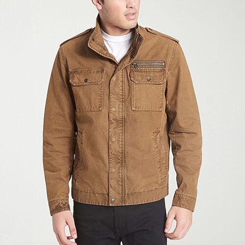 Levi's Mens Midweight Utility Jacket, Small, Brown