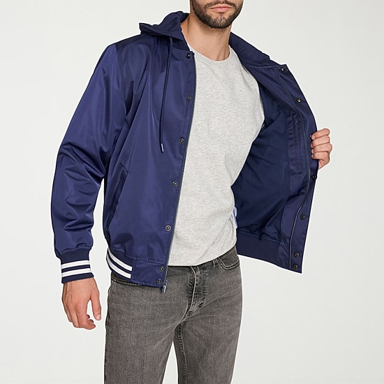 Champion Mens Hooded Midweight Bomber Jacket