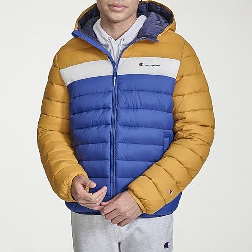 Champion Men's Performance Quilted Hooded Jacket - Sunflower