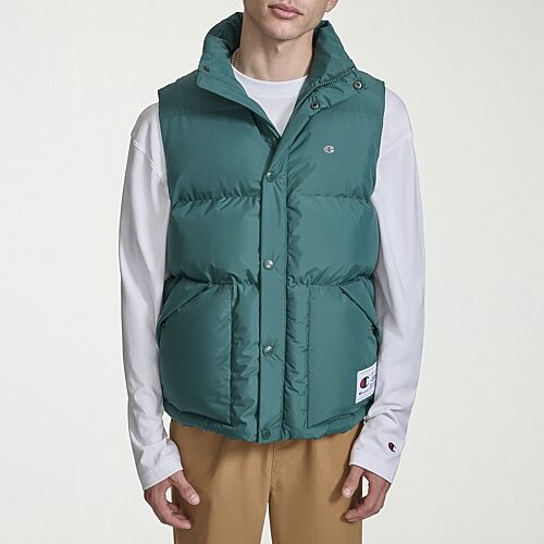 Champion Men's Solid-Color Quilted Puffer Vest - Rain Forest