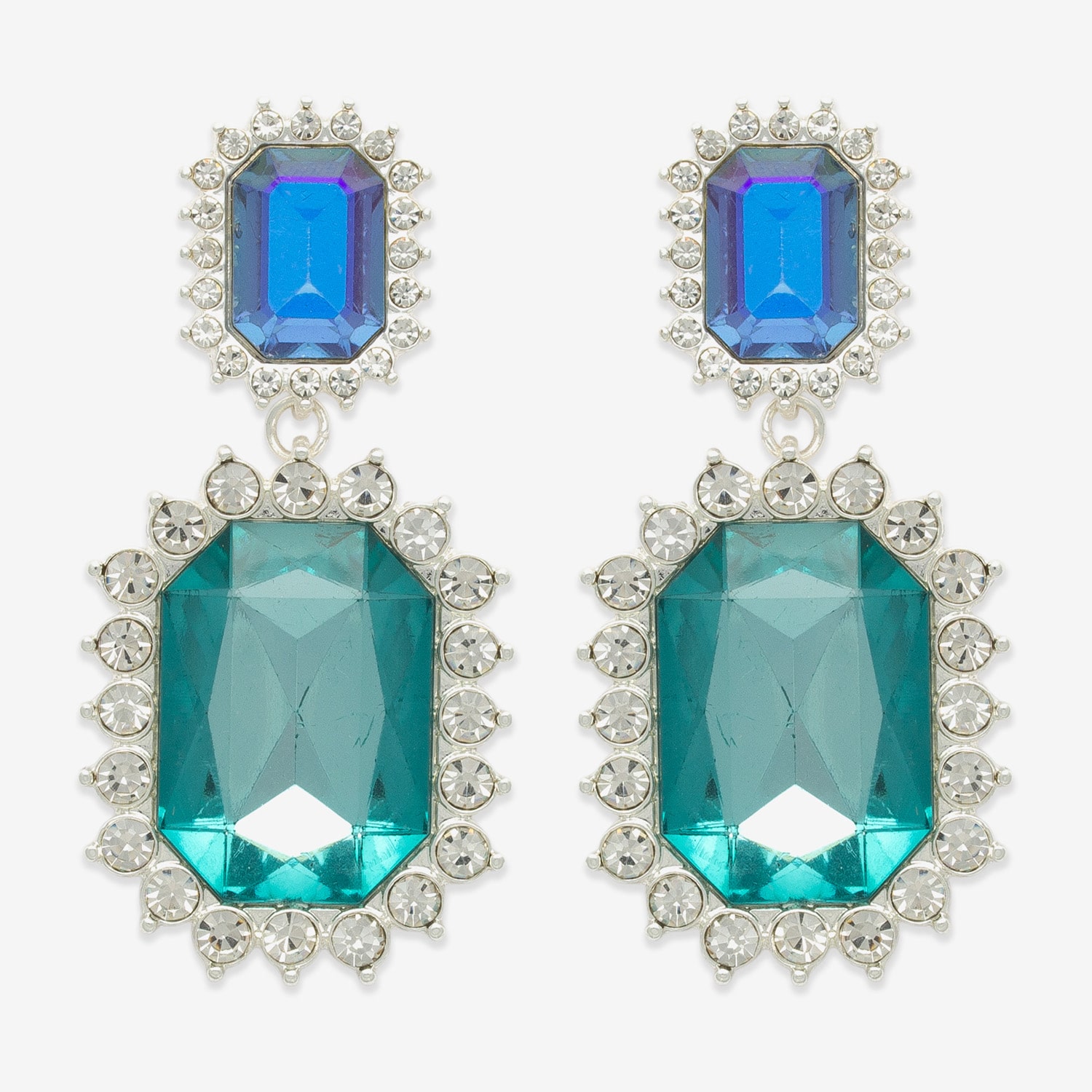 Bijoux Bar Womens Glass Drop Earrings