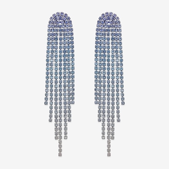 Bijoux Bar Womens Glass Drop Earrings