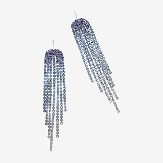 Bijoux Bar Womens Glass Drop Earrings
