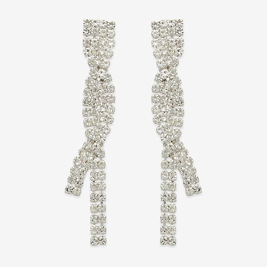 Bijoux Bar Womens Glass Drop Earrings