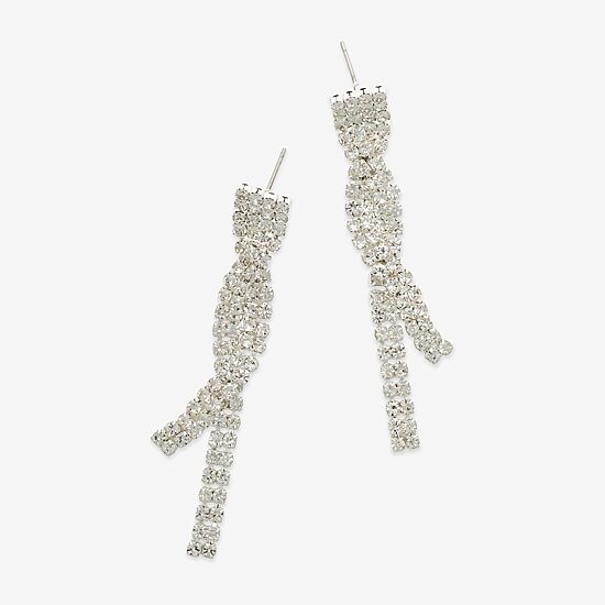 Bijoux Bar Womens Glass Drop Earrings