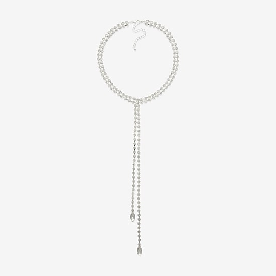 Bijoux Bar Womens Glass 18 Inch Y Necklace