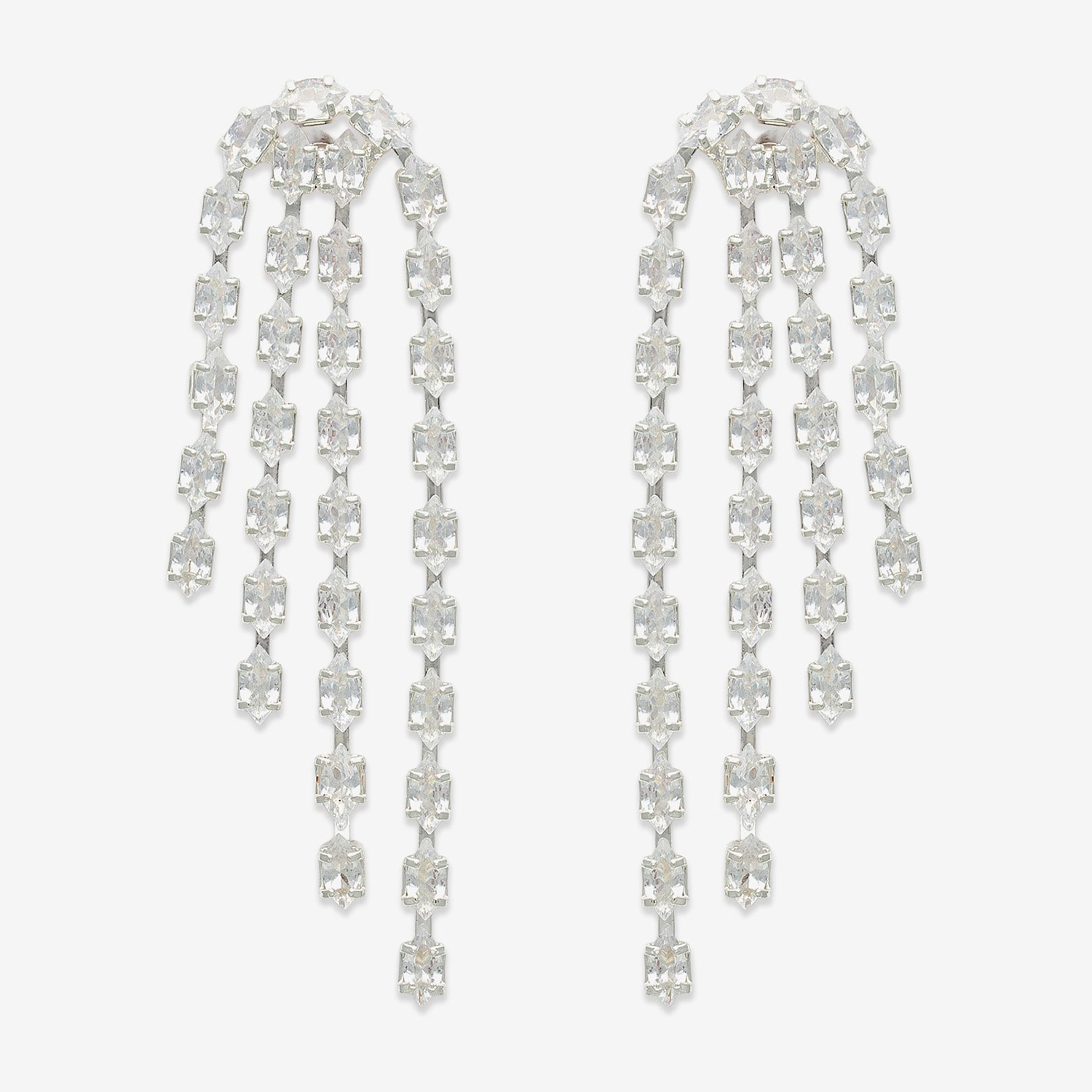 Bijoux Bar Womens Cubic Zirconia Drop Earrings