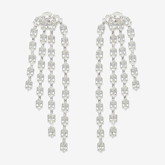 Bijoux Bar Womens Cubic Zirconia Drop Earrings