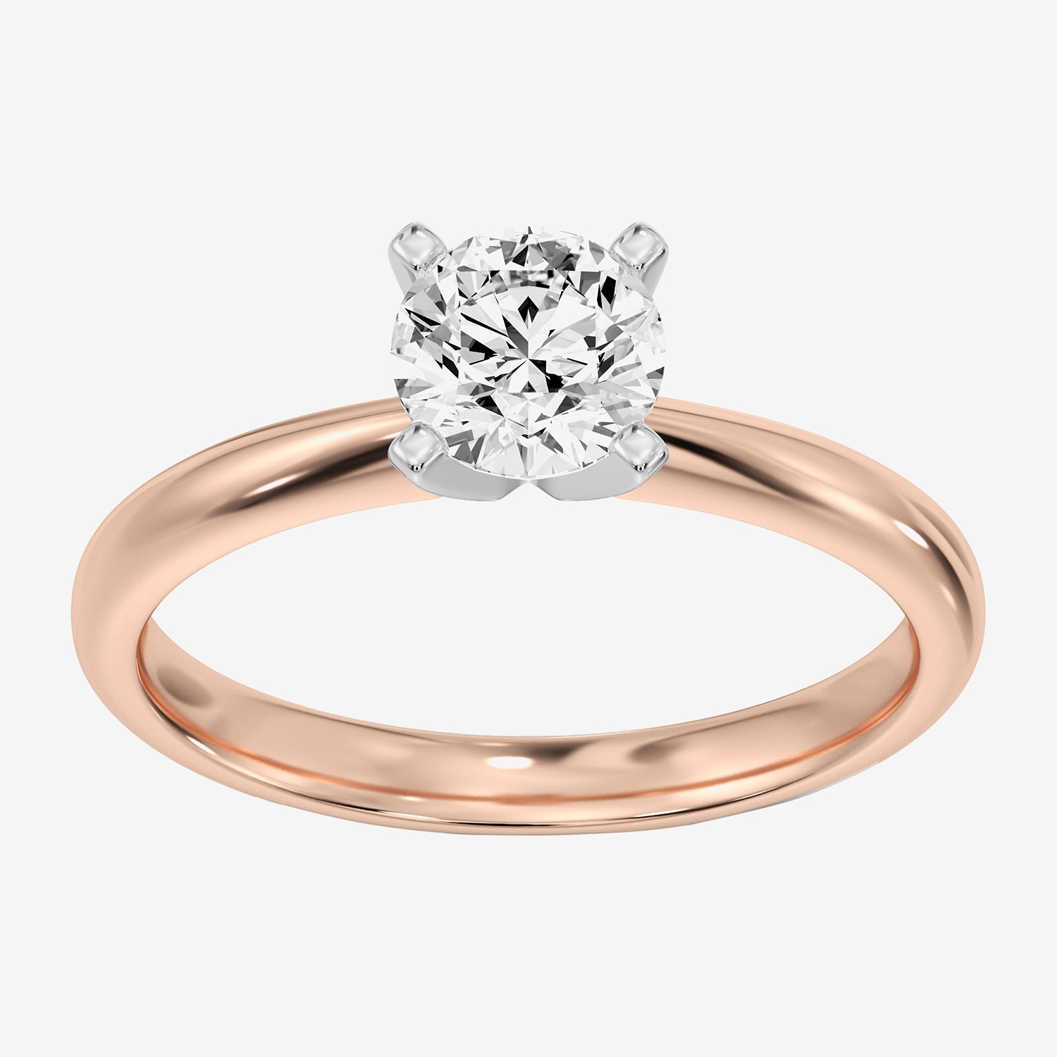 1 CT. Lab-Grown (G / SI2) Diamond Round Solitaire Engagement Ring 10K Gold